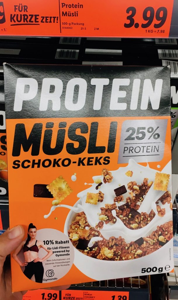 Lidl Brüggen Protein Müsli SchokoKeks 25 Protein das SüßigkeitenMarketingBlog