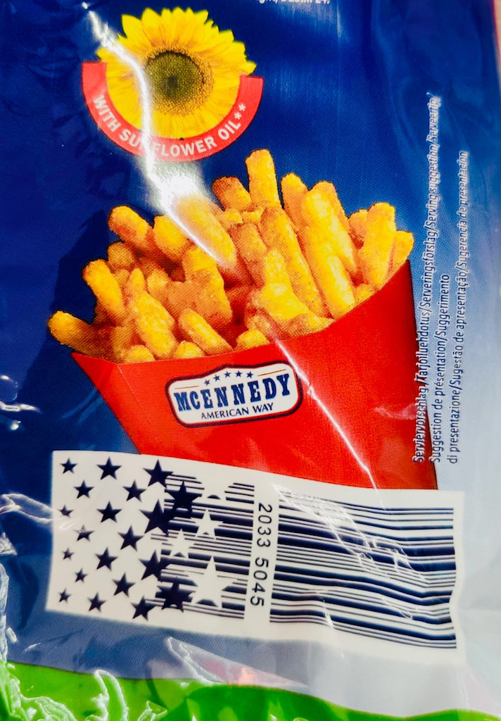 Lidl Mcennedy Pommes-Chips Strichcode mit - Sternen Süßigkeiten-Marketing-Blog naschkater.com das 